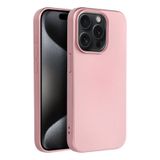 Puzdro gumené Apple iPhone 15 Pro Metallic ružové