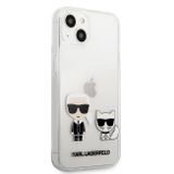 Karl Lagerfeld puzdro gumené Apple iPhone 13 KLHCP13MCKTR transparentn