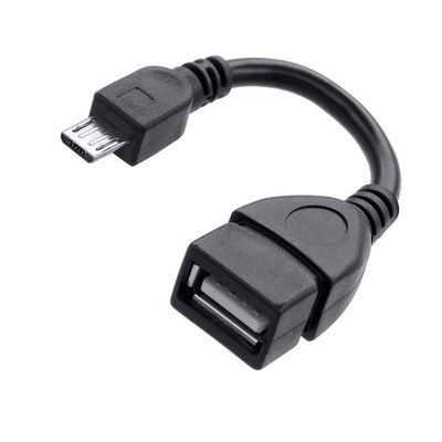 Adaptér OTG kábel micro USB/USB čierny