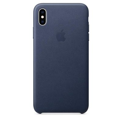 Apple puzdro plastové Apple iPhone X/XS Leather Case Midnight Bl