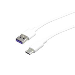 Dátový kábel USB typ C 1m 5A biely