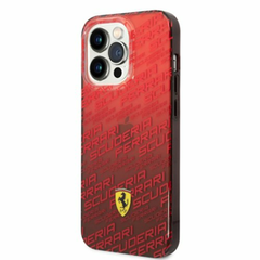Ferrari puzdro plastové Apple iPhone 14 Pro FEHCP14LEAOR červené