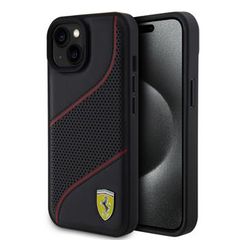 Ferrari puzdro plastové Apple iPhone 15 FEHCP15SPWAK čierne
