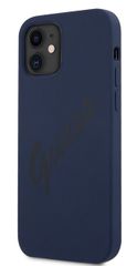 Guess puzdro gumené Apple iPhone 12 Mini GUHCP12SLSVSBL modré
