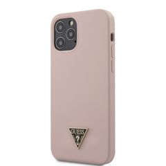Guess puzdro gumené Apple iPhone 12 Pro Max GUHCP12LLSTMLP ružové