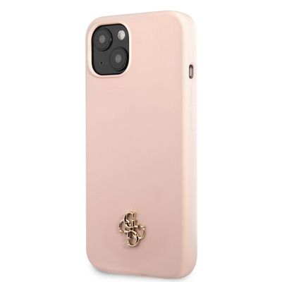 Guess puzdro gumené Apple iPhone 13 GUHCP13MS4LP ružové