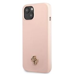 Guess puzdro gumené Apple iPhone 13 Mini GUHCP13SS4LP ružové