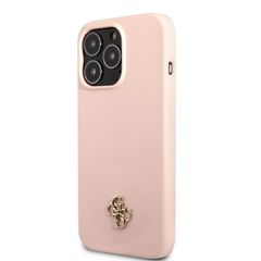 Guess puzdro gumené Apple iPhone 13 Pro GUHCP13LS4LP ružové