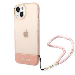 Guess puzdro gumené Apple iPhone 14 GUHCP14SHGCOHP ružové