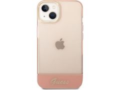Guess puzdro gumené Apple iPhone 14 GUHCP14SHGCOP ružové