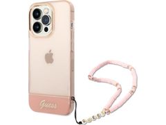Guess puzdro gumené Apple iPhone 14 Pro GUHCP14LHGCOHP ružové