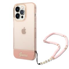 Guess puzdro gumené Apple iPhone 14 Pro Max GUHCP14XHGCOHP ružové