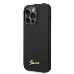 Guess puzdro gumené Apple iPhone 14 Pro Max GUHCP14XSLSMK čierne