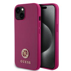 Guess puzdro gumené Apple iPhone 15 GUHCP15SPS4DGPP ružové