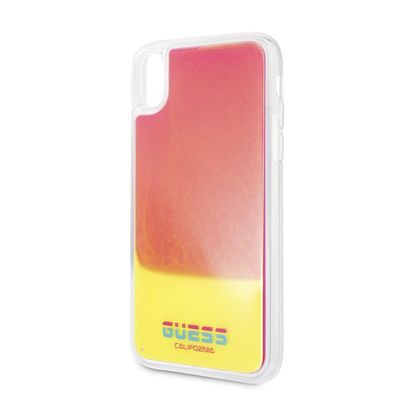 Guess puzdro gumené Apple iPhone XR GUHCI61GLCPI ružovo-žlté