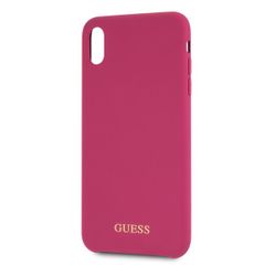 Guess puzdro gumené Apple iPhone XS Max GUHCI65LSGLPI Logo ružov