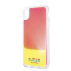 Guess puzdro gumené Apple iPhone X/XS GUHCPXGLCPI ružovo-žlté