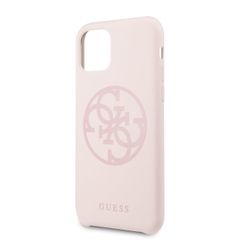 Guess puzdro plastové Apple iPhone 11 GUHCN61LS4GLP bledo-ružové