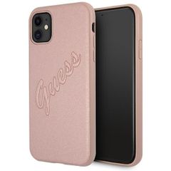 Guess puzdro plastové Apple iPhone 11 GUHCN61RSAVSRG ružové
