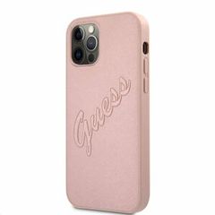 Guess puzdro plastové Apple iPhone 12 Pro Max GUHCP12LRSAVSRG ružové