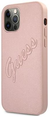 Guess puzdro plastové Apple iPhone 12/12 Pro GUHCP12MRSAVSRG ružové