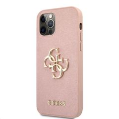Guess puzdro plastové Apple iPhone 12/12 Pro GUHCP12MSA4GGPI ružové