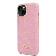 Guess puzdro plastové Apple iPhone 14 GUHCP14SHGCRHP ružové