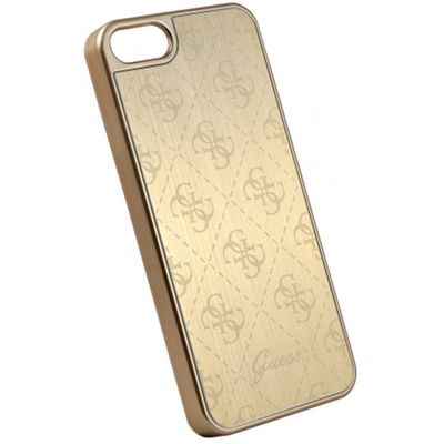 Guess puzdro plastové Apple iPhone 5/5S/SE GUHCPSEMEGO Aluminium