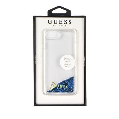 Guess puzdro plastové Apple iPhone 6/6S/7 GUHCP7GLUFLBL modré tr