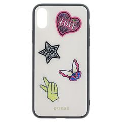 Guess puzdro plastové Apple iPhone X/XS GUHCPXACFGBE Iconic bežo
