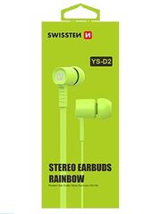 Handsfree Swissten Earbuds Rainbow YS-D2 3,5 mm zelené G