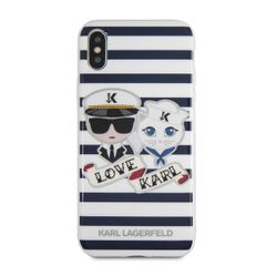 Karl Lagerfeld puzdro gumené Apple iPhone X/XS KLHCPXKSS Sailor