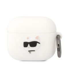 Karl Lagerfeld puzdro gumené Apple Airpods 3 KLA3RUNCHH biele