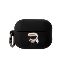 Karl Lagerfeld puzdro gumené Apple Airpods Pro 2 KLAP2RUNIKK čierne