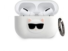Karl Lagerfeld puzdro gumené Apple Airpods Pro KLACAPSILCHWH biele