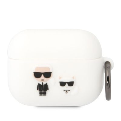 Karl Lagerfeld puzdro gumené Apple Airpods Pro KLACAPSILKCW biele