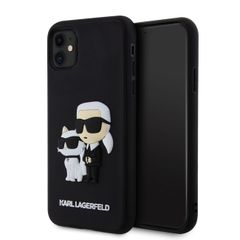 Karl Lagerfeld puzdro gumené Apple iPhone 11 KLHCN613DRKCNK čier