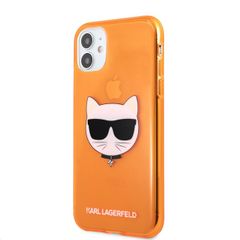 Karl Lagerfeld puzdro gumené Apple iPhone 11 KLHCN61CHTRO oranžové