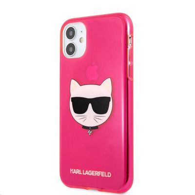 Karl Lagerfeld puzdro gumené Apple iPhone 11 KLHCN61CHTRP ružové