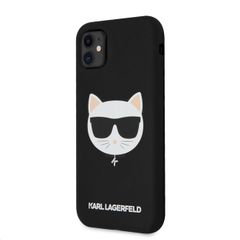 Karl Lagerfeld puzdro gumené Apple iPhone 11 KLHCN61SLCHBK čierne