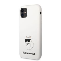 Karl Lagerfeld puzdro gumené Apple iPhone 11 KLHCN61SNCHBCH biel