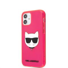 Karl Lagerfeld puzdro gumené Apple iPhone 12 Mini KLHCP12SCHTRP ružové
