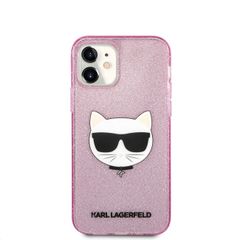 Karl Lagerfeld puzdro gumené Apple iPhone 12 Mini KLHCP12SCHTUGLP ružo