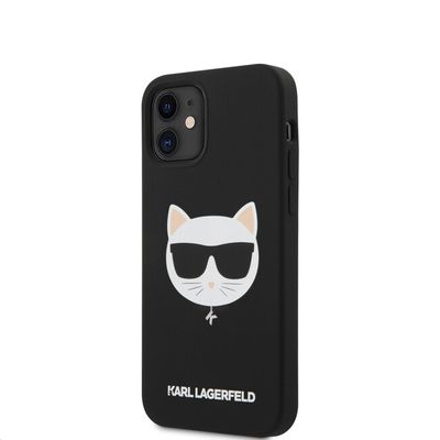 Karl Lagerfeld puzdro gumené Apple iPhone 12 Mini KLHCP12SSLCHBK čiern