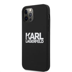 Karl Lagerfeld puzdro gumené Apple iPhone 12 Mini KLHCP12SSLKLRBK