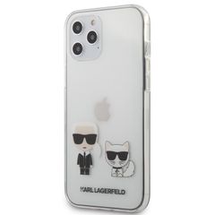 Karl Lagerfeld puzdro gumené Apple iPhone 12 Pro Max KLHCP12LCKTR tran