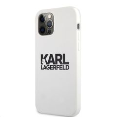 Karl Lagerfeld puzdro gumené Apple iPhone 12 Pro Max KLHCP12LSLKLWH bi