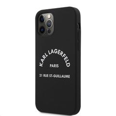 Karl Lagerfeld puzdro gumené Apple iPhone 12 Pro Max KLHCP12LSLSGRBK č