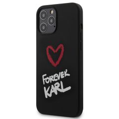 Karl Lagerfeld puzdro gumené Apple iPhone 12 Pro Max KLHCP12SILKRBK či