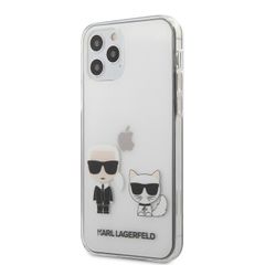Karl Lagerfeld puzdro gumené Apple iPhone 12/12 Pro KLHCP12MCKTR trans